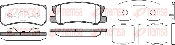 Kit de plaquettes de frein, frein à disque REMSA 0803.12