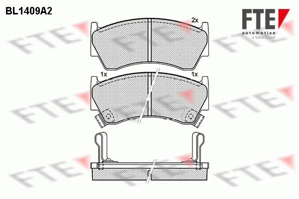 Kit de plaquettes de frein, frein à disque FTE 9010183