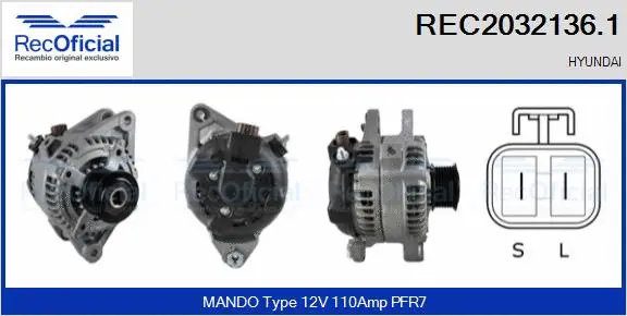 Alternateur RECOFICIAL REC2032136.1