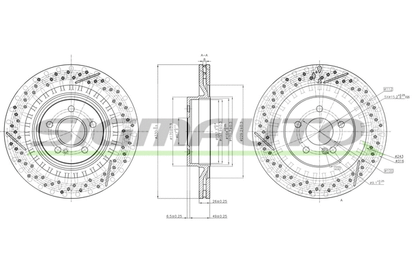 Disque de frein SIGMAUTO DBC427V