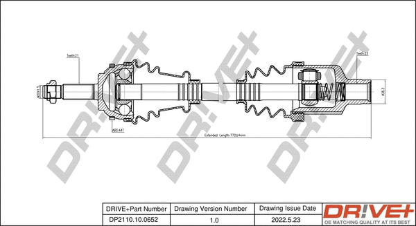 Arbre de transmission Dr!ve+ DP2110.10.0652