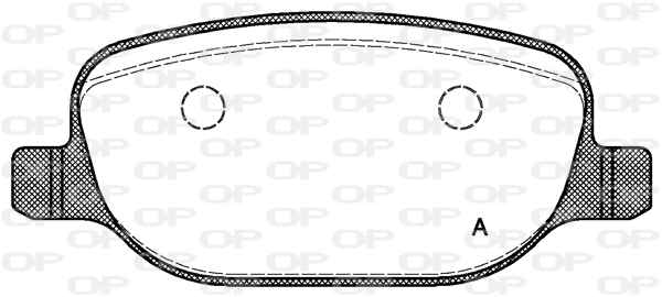 Kit de plaquettes de frein, frein à disque OPEN PARTS BPA0878.00
