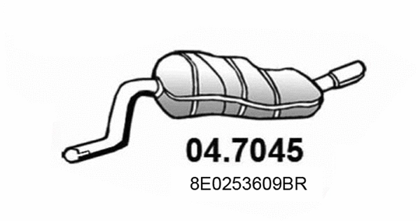 Silencieux arrière ASSO 04.7045