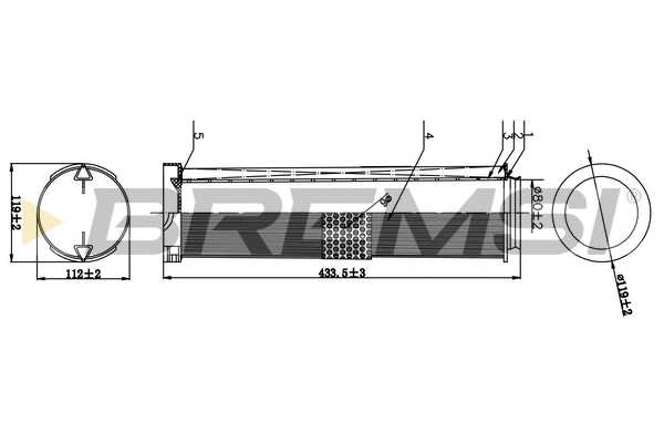 Filtre à air BREMSI FA1057