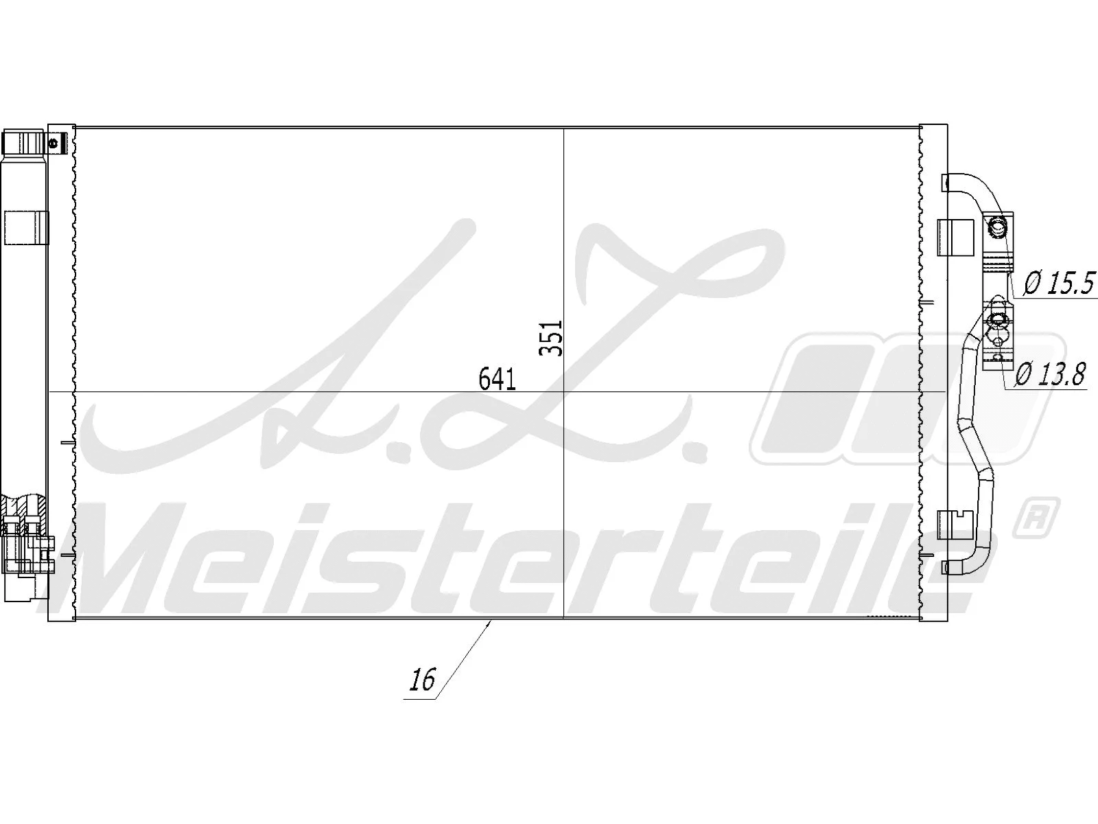 Condenseur, climatisation A.Z. Meisterteile AZMT-45-030-1480