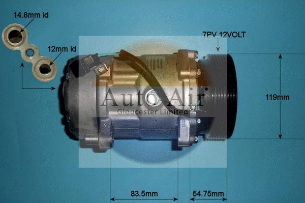 Compresseur, climatisation AUTO AIR GLOUCESTER 14-1102P