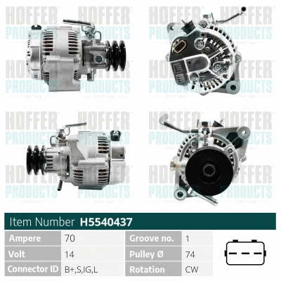 Alternateur HOFFER H5540437