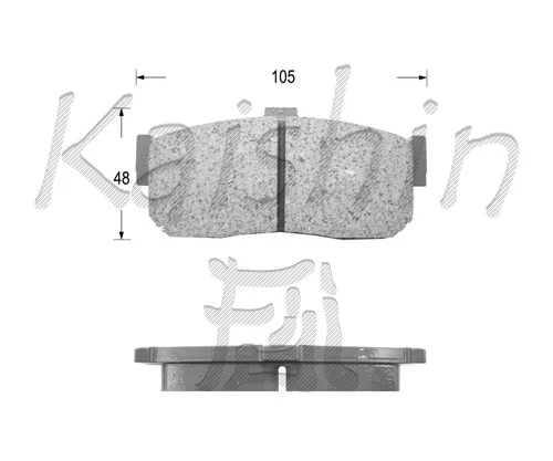 Kit de plaquettes de frein, frein à disque KAISHIN FK1148