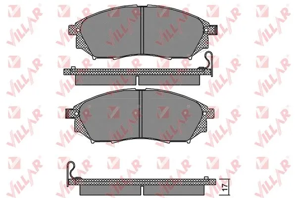 Kit de plaquettes de frein, frein à disque VILLAR 626.1406