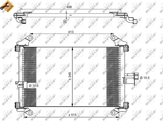 Condenseur, climatisation NRF 35494