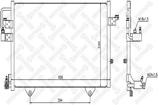 Condenseur, climatisation STELLOX 10-45205-SX