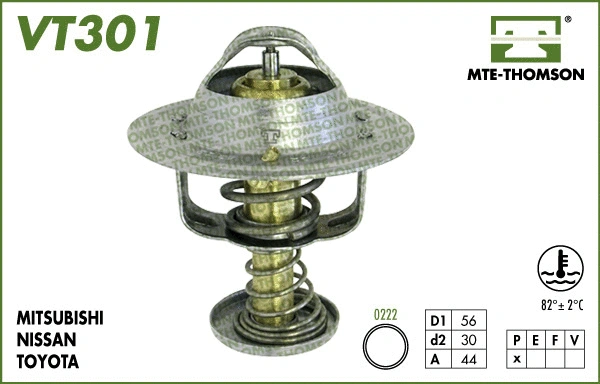 Thermostat, liquide de refroidissement MTE-THOMSON VT301.82