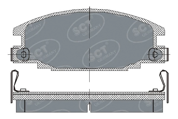 Kit de plaquettes de frein, frein à disque SCT - MANNOL SP 174 PR