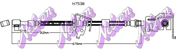 Flexible de frein KAWE H7538