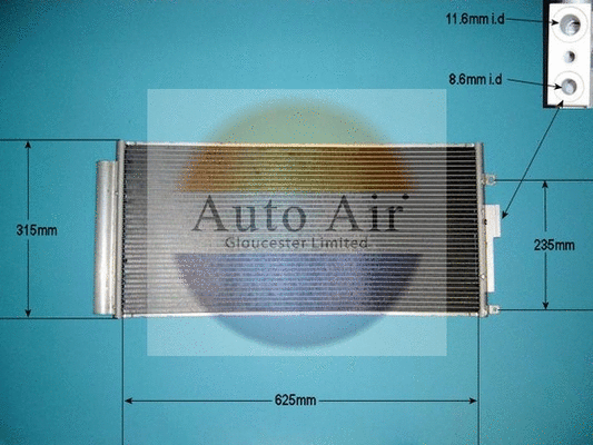Condenseur, climatisation AUTO AIR GLOUCESTER 16-9707