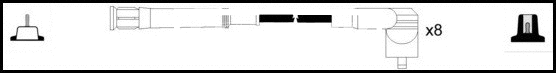 Kit de câbles d'allumage LEMARK HOES800