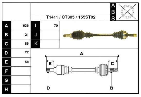 Arbre de transmission Technika 18155