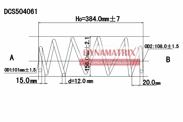 Ressort de suspension DYNAMATRIX DCS504061