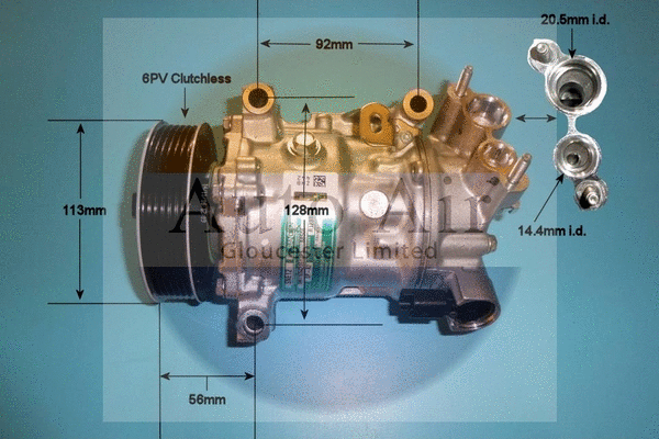 Compresseur, climatisation AUTO AIR GLOUCESTER 14-9784