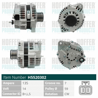 Alternateur HOFFER H5520302
