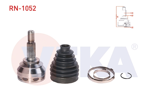 Jeu de joints, arbre de transmission VEKA RN-1052