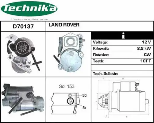 Démarreur Technika D70137