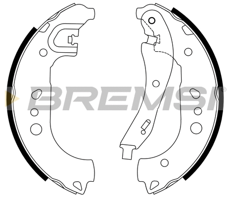 Jeu de mâchoires de frein BREMSI GF1116