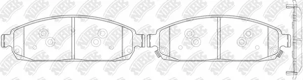 Kit de plaquettes de frein, frein à disque NiBK PN8491