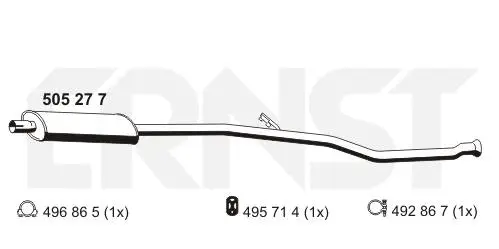 Silencieux central ERNST 505277