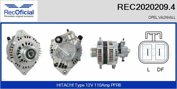Alternateur RECOFICIAL REC2020209.4