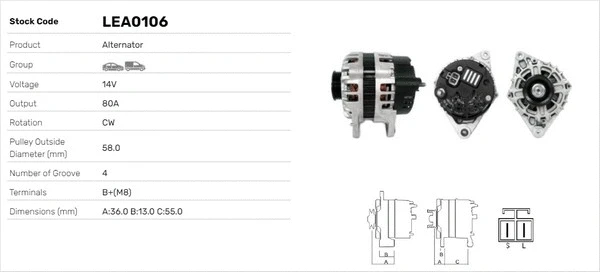 Alternateur LUSA LEA0106