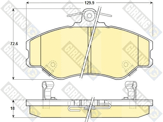 Kit de plaquettes de frein, frein à disque GIRLING 6130891