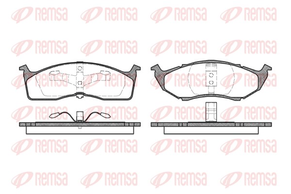 Kit de plaquettes de frein, frein à disque REMSA 0447.20