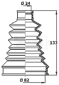 Jeu de joints-soufflets, arbre de commande BORG & BECK BCB2226R
