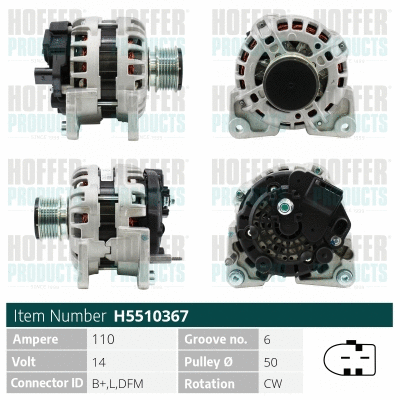 Alternateur HOFFER H5510367