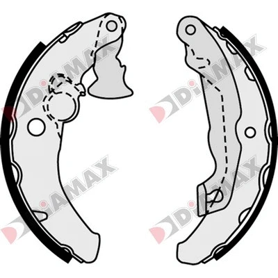 Jeu de mâchoires de frein DIAMAX N01289