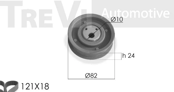 Kit de courroie crantée TREVI AUTOMOTIVE KD1173