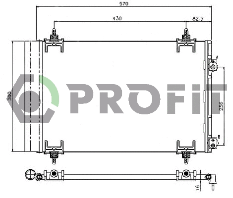 Condenseur, climatisation PROFIT PR 1913C1