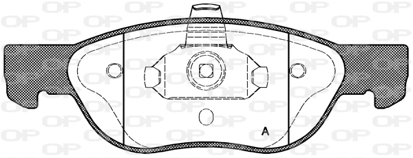 Kit de plaquettes de frein, frein à disque OPEN PARTS BPA0587.00