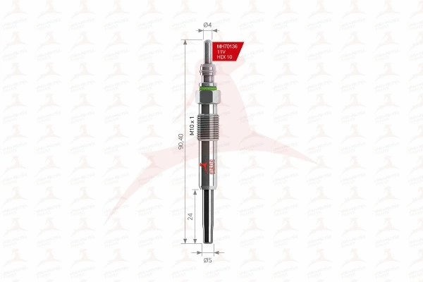 Bougie de préchauffage MEHA AUTOMOTIVE MH70136
