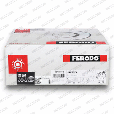 Disque de frein FERODO DDF1829P-D