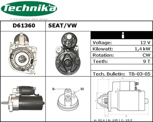 Démarreur Technika D61360
