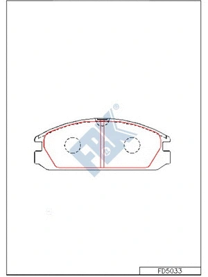 Kit de plaquettes de frein, frein à disque FBK FD5033