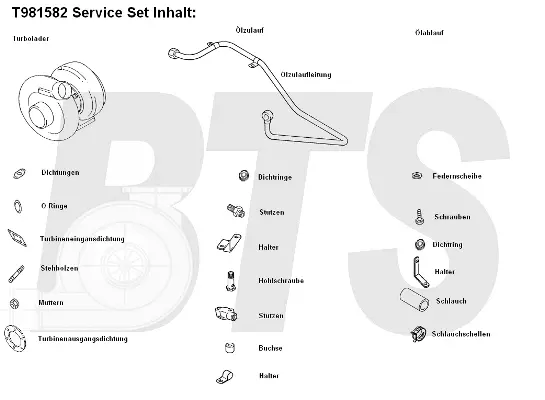 Turbocompresseur, suralimentation BTS Turbo T981582
