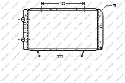 Radiateur, refroidissement du moteur PRASCO CI952R001