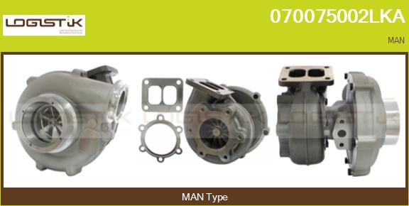 Turbocompresseur, suralimentation LGK 070075002LKA