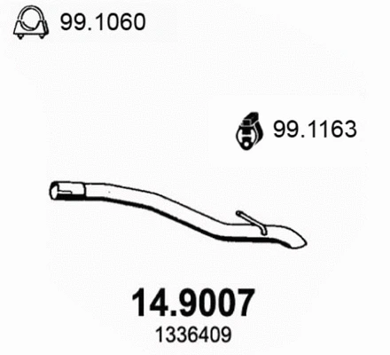Tuyau d'échappement ASSO 14.9007