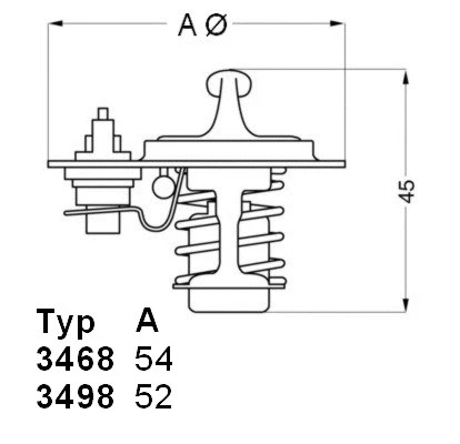 Thermostat, liquide de refroidissement BorgWarner (Wahler) 3498.88D