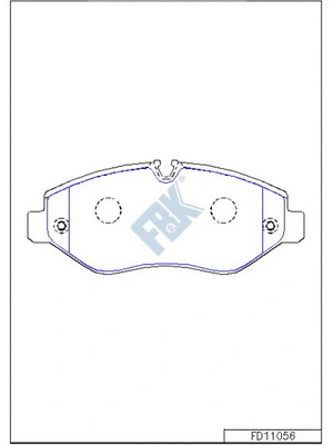 Kit de plaquettes de frein, frein à disque FBK FD11056