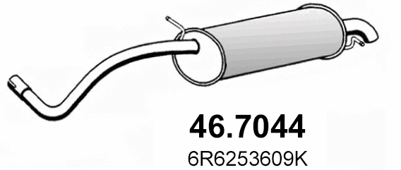 Silencieux arrière ASSO 46.7044